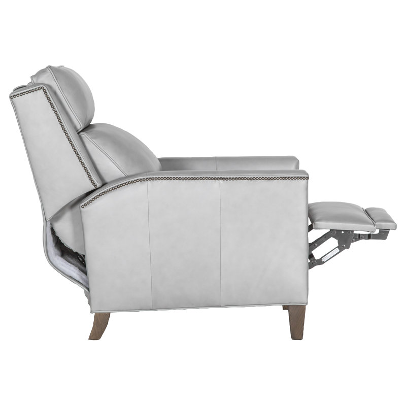 Fauteuil inclinable standard en cuir véritable de 31 po de largeur Beth, Perle 1181, Crème brûlée, Manuel