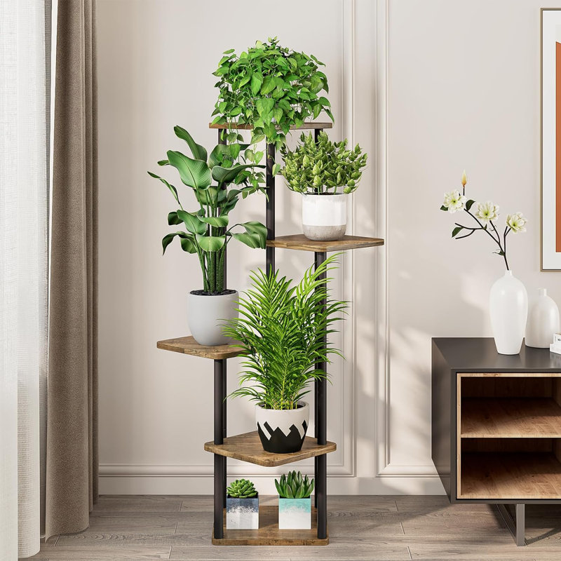 Support pour plante Kamarl, Brun / Noir