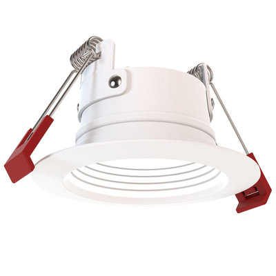 Juno 2in Deep Regressed Canless Wafer Downlight, Baffled Trim, Switchable 2700K-5000K, Matte White