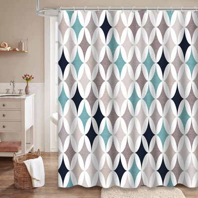 Rideau de douche avec 12 crochets Diamond