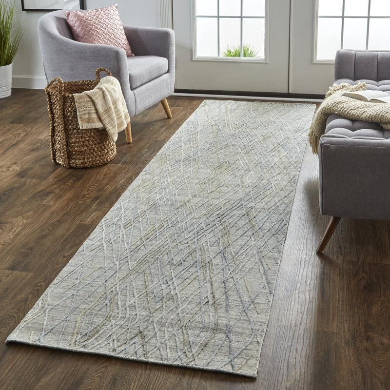 Performance Viscose Abstract Indoor Rug, Runner 2'9" x 10'