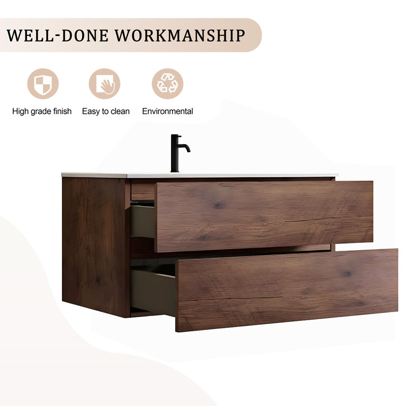 Ensemble de meuble-lavabo 2 tiroirs Modern