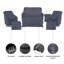 Housses et tous les housses de mobilier de patio 7 pièces pour ensemble de conversation WFSBT, polyester hydrofuge et résistant aux rayons UV