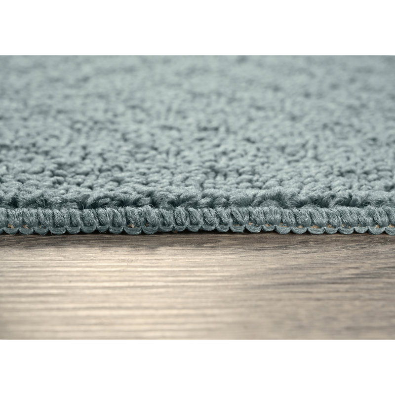 Ebern Designs Mori 2 ft. x 8 ft. Area Rug Sea Foam