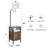 Garlond Brown Wood End Table Floor Lamp Set With Cabinet & Charging Board