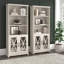 Lennox Tall 5-shelf Bookcase With Glass Doors – Linen White Oak