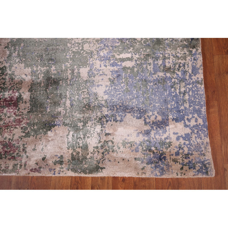 Tapis contemporain à motif abstrait all-over 7 x 10