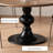 Walnut&Black Round Solid Wood Dining table-1584691828
