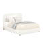 Grand lit plateforme tapissier Livcle Ivory Boucle
