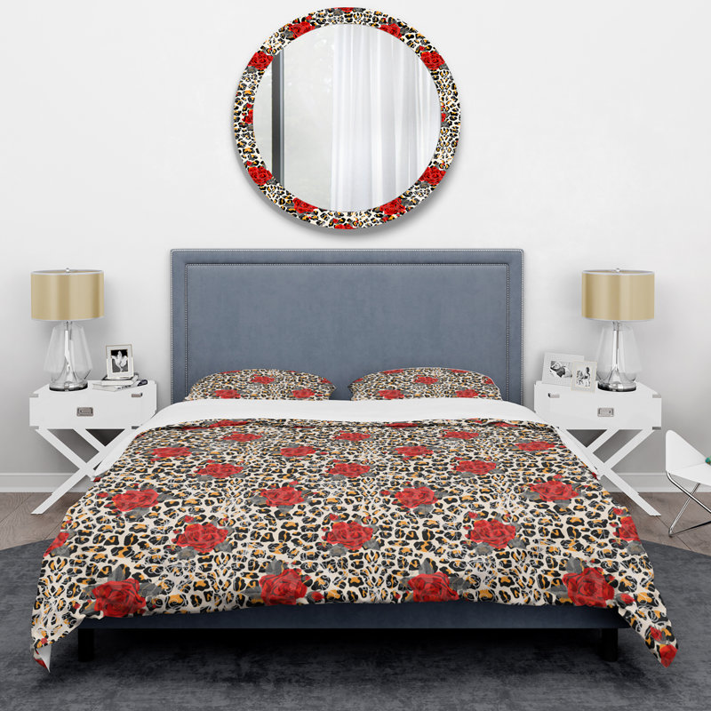 Floral Animal Design - Ensemble de housse de couette animaux - Microfibre de polyester