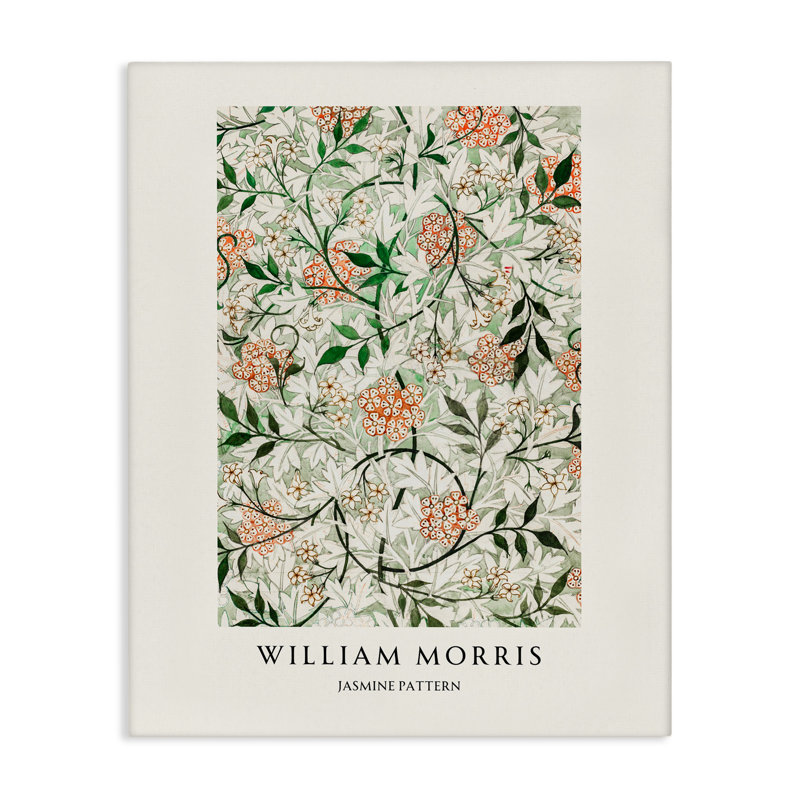 Toile à motif de jasmin William Morris, design par Vintage Hustle, H 40 po x l 30 po
