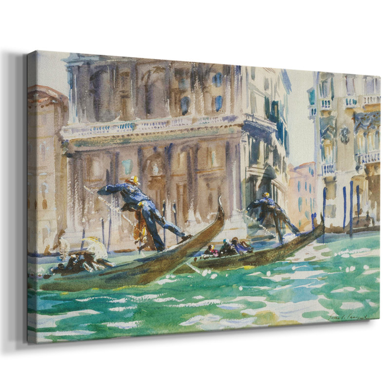 Paysage rétro - CXLIV, H 9 po x l 13 po x P 1,5 po, Toile tendue