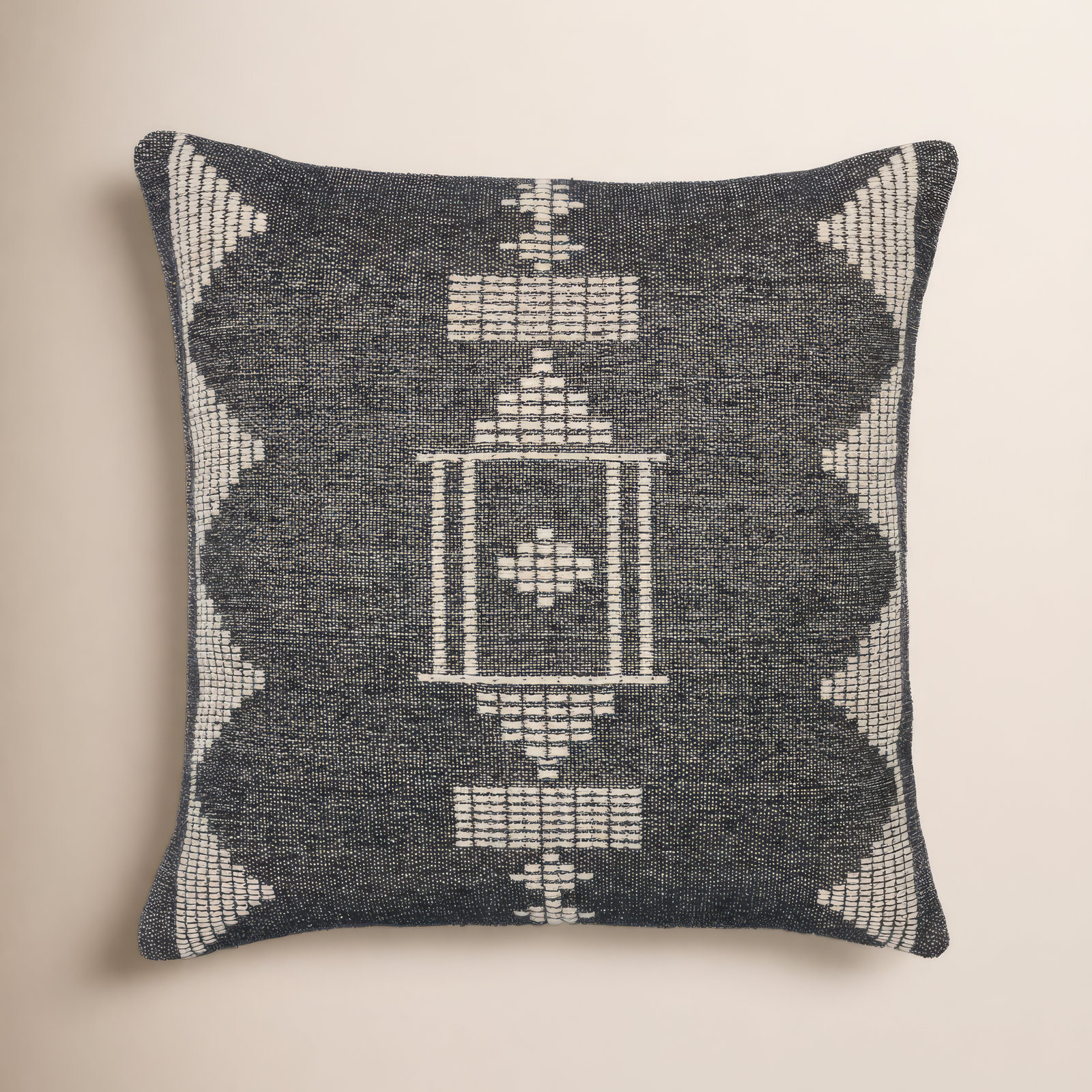 Cinar Embroidered Cotton Throw Pillow, Down