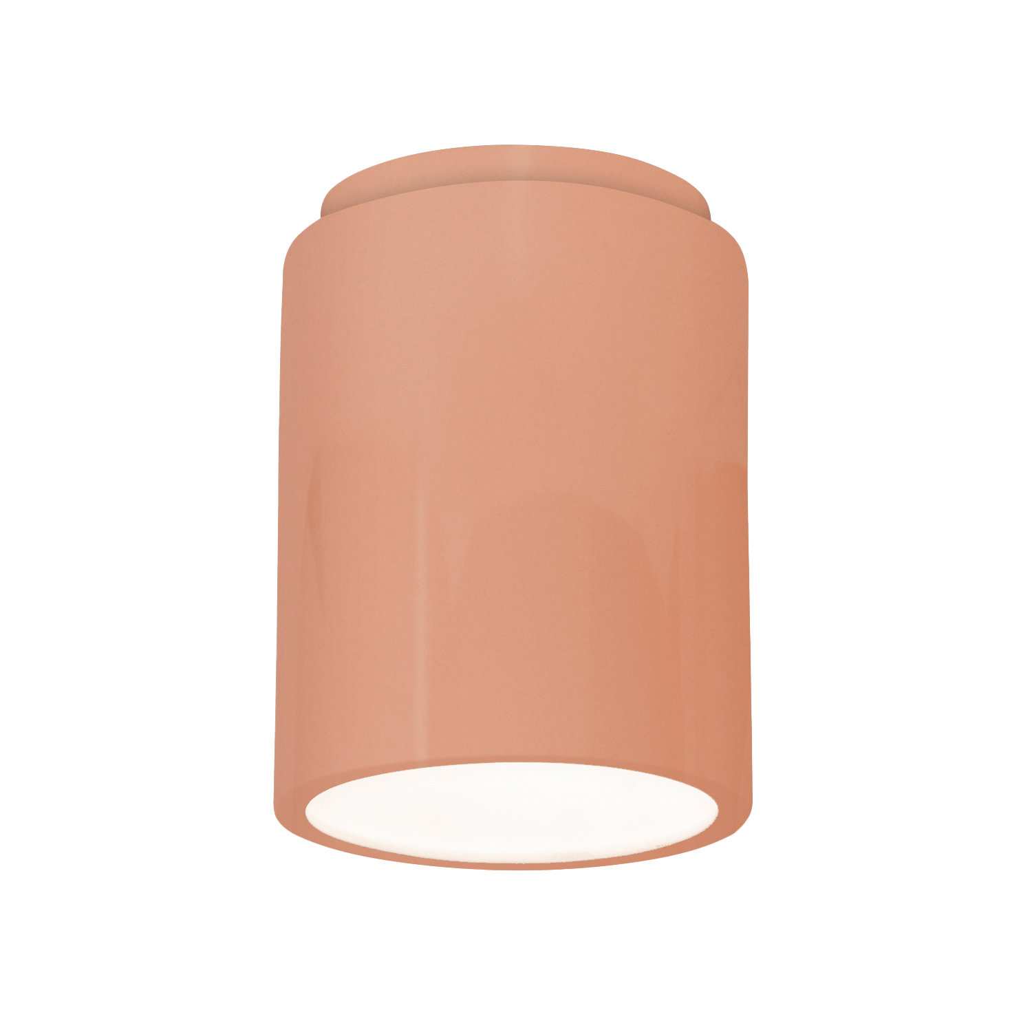Sumatra Single Light Ceramic Flush Mount, LED (Integrated), Gloss Blush