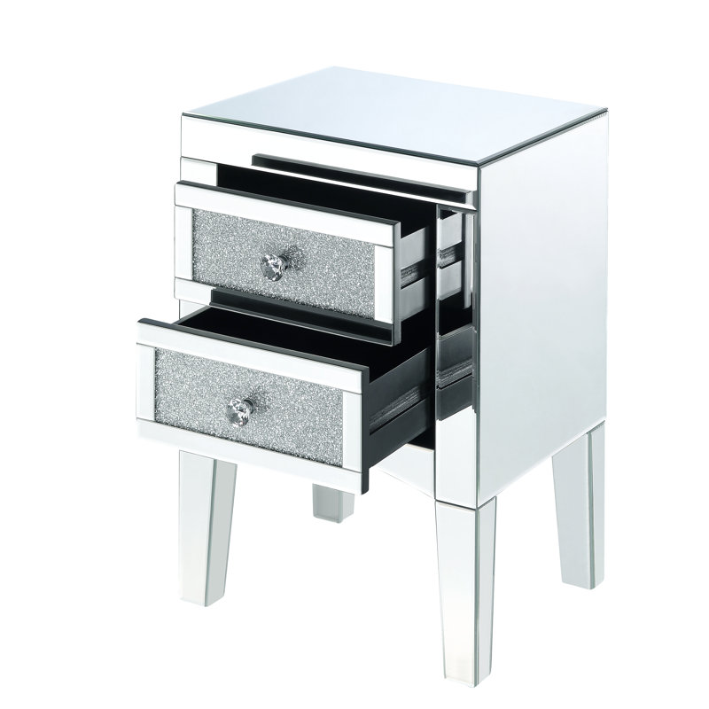 Table d'appoint 2 tiroirs Meshon