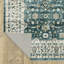 Tapis bleu sarcelle / ivoire Jadalynn-985047876