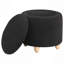Repose-pieds rond avec rangement en peau de mouton-614715018