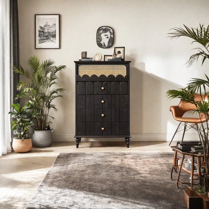 Armoire de rangement à tiroirs, Noir
