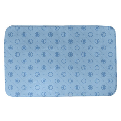 Tapis de bain géométrique antidérapant en microfibre Moon phases