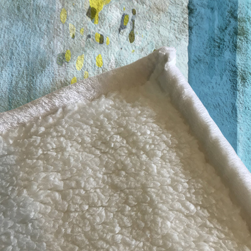 Plain Weave / Muslin Throw Blanket, Teal/Gold