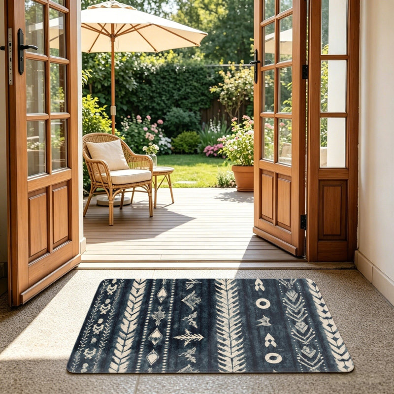 Paillasson Indigo Tribal 24 "x 36"