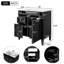 Meuble-lavabo de salle de bain avec lavabo supérieur en céramique, armoire moderne 30 po à 2 tiroirs et tiroir basculant, meuble-lavabo de rangement fonctionnel, lavabo et élégant-663282183