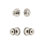 Grandeur Georgetown Rosette Entry Set with Bouton Knob in Antique Pewter