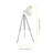 Kingswood  63" Industrial Metal Tripod Floor Lamp with Wide Dish Shade and Gold Interior, Modern Home Lighting-858280462