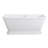 Kingston Brass Aqua Eden 60-Inch Acrylic Oval Rectangular Double Ended Pedestal Tub with Drain (No Faucet Drillings)