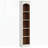 5-Tier White & Oak Modern Slim Corner Cube Bookcase-1798238254