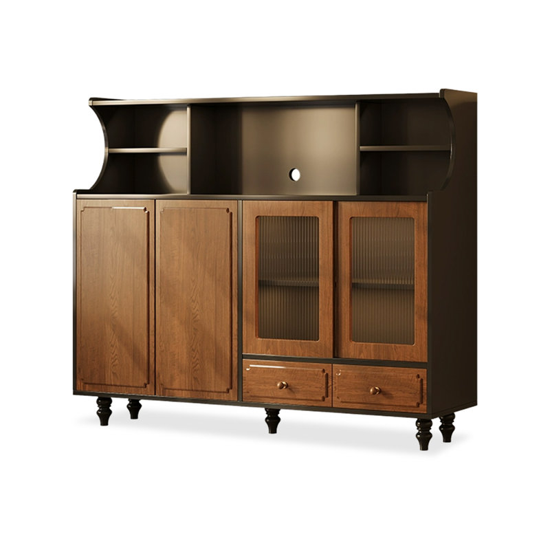 Buffet en noyer massif et bois manufacturé