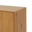 Buffet de rangement pour cuisine, armoire 47,2 po avec 3 tiroirs et 2 portes, couleur bois naturel et rangement fonctionnel pour bar à café, buffet, coloriage, silencieux