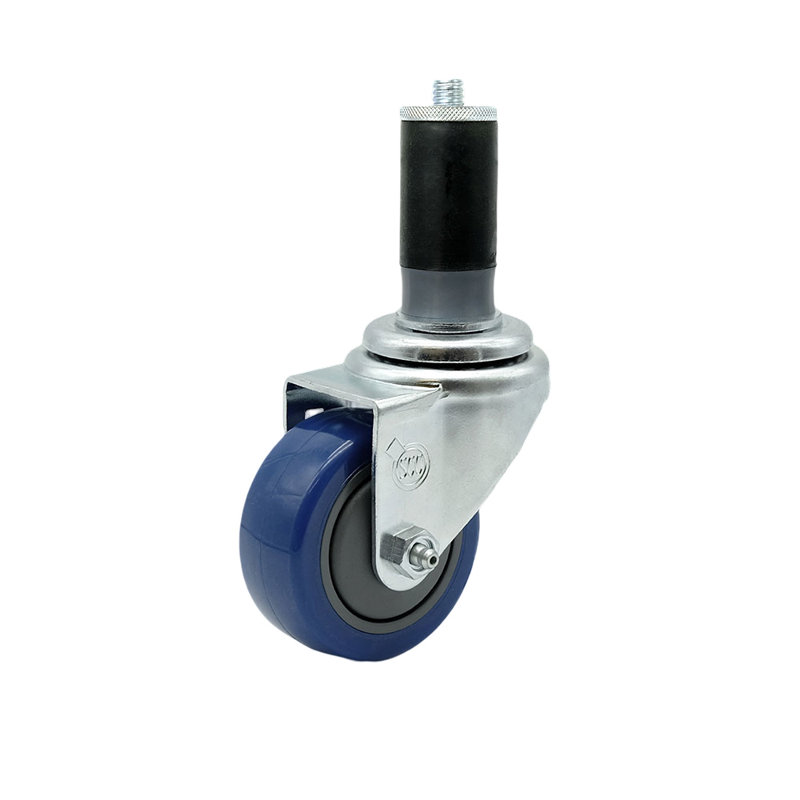 Polyurethane Expanding Caster, Blue