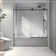 Chrome Frameless One Fixed And One Shifted Shower Door, 70MM 304 Stainless Steel Large Pulleys With Adjustable Soft Closing Function,With Nano Easy Cleaning And Stick Explosion-Proof Menbrance