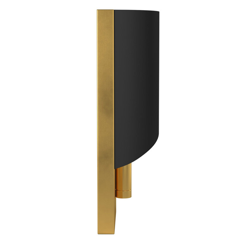 Gigi Heritage Brass and Satin Black Dimmable Wall Sconce