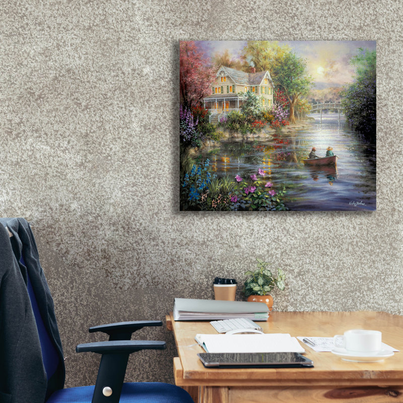 "Epic Graffiti" Evening Reflections "par Nicky Boehme, art mural sur toile, 30 po x 26 po, H 26 po x l 30 po