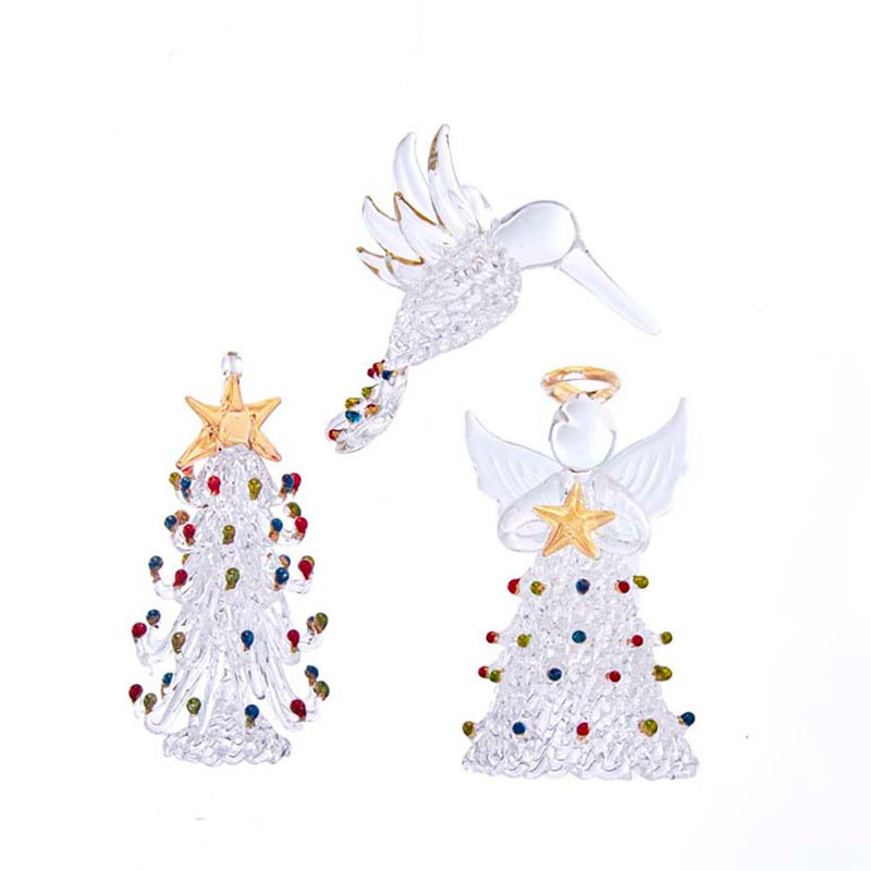 3'' Glass Animals Hanging Figurine Ornament