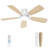 Aare 46'' Flush Mount Ceiling Fan With LED Light White-107097231