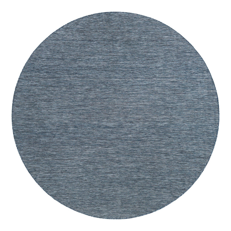 Tapis bleu Avaughn, Bleu, Rond 10pi