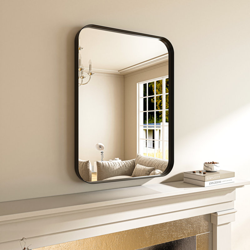 Miroir mural Tahleek, Noir, 36 po x 30 po