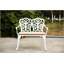 Banc de jardin avec motif floral rose, mobilier d'extérieur en fonte d'aluminium pour patio, parc, pelouse et cour, coussin inclus-840451796