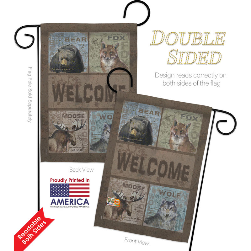 Drapeau de jardin en polyester 18 po x 13 po Wilderness