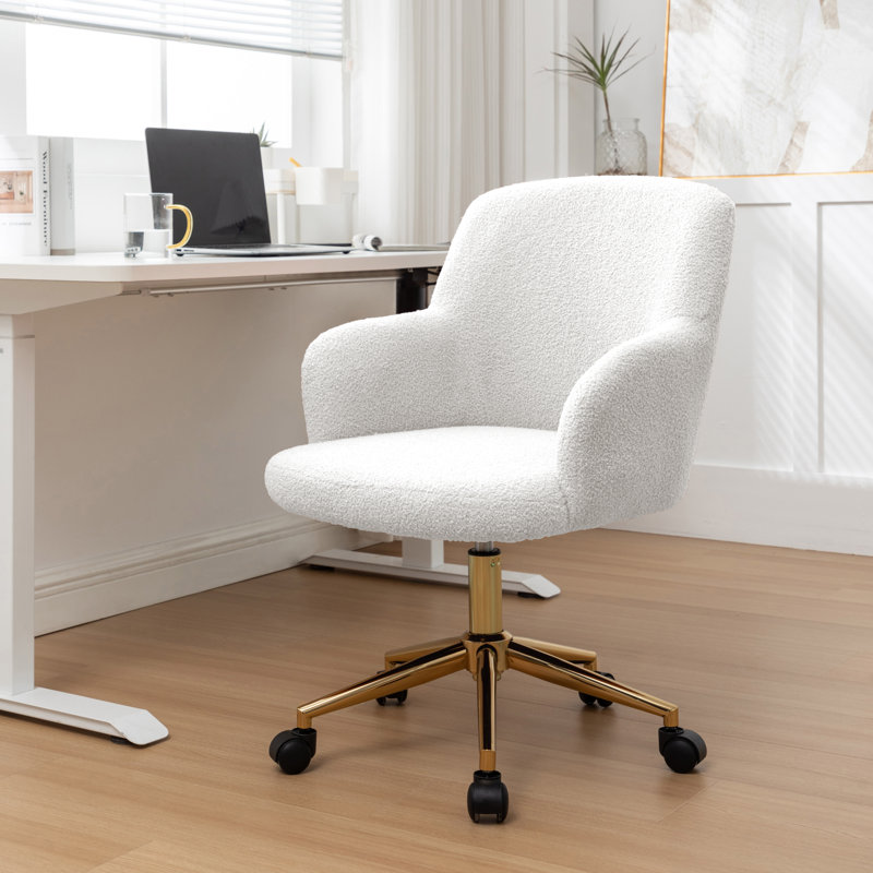 Chaise de bureau Dylon Teddy, Blanc