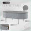Gris ultrabrillant Table basse chromée - forme ovale / ronde pour les salons modernes Polyvalent