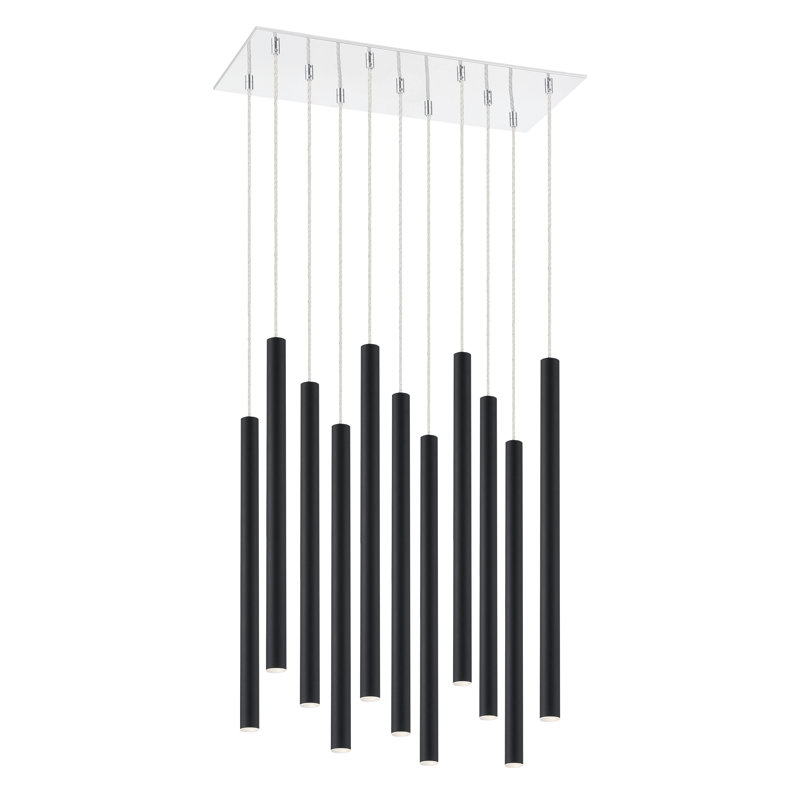 Bowning 11 - Light LED Cluster Pendant, Matt Black