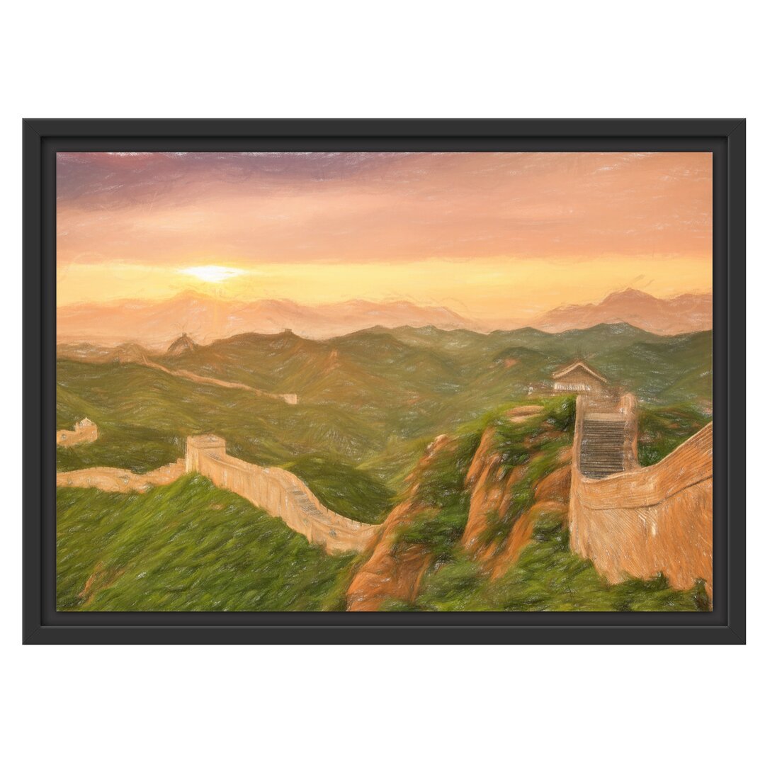 Gerahmtes Wandbild Chinesische Mauer