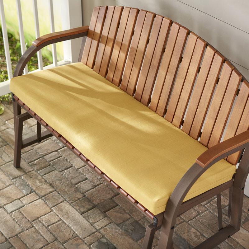 Coussin de siège d'extérieur, Citron, H 3 po x l 48 po x P 19 po