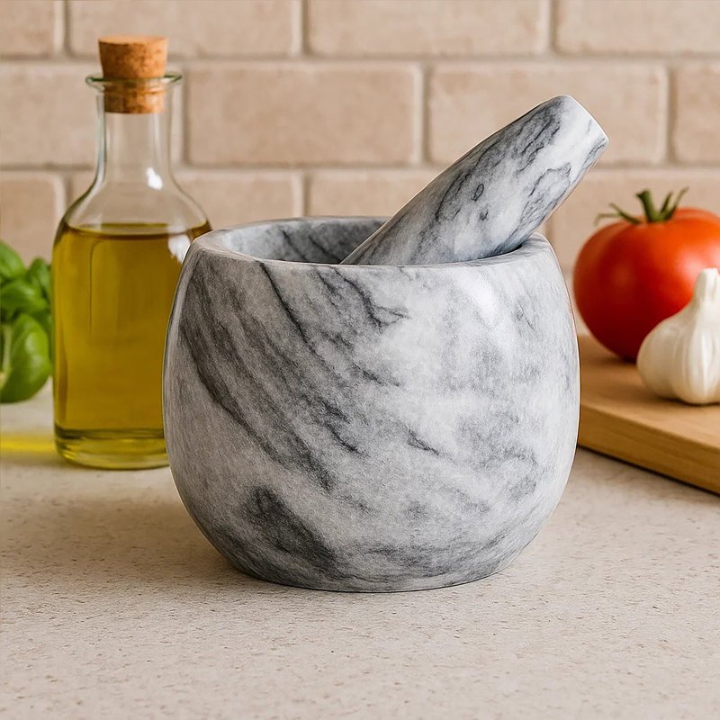 Marble Mortar And Pestle Set
