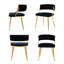 Ensemble de chaises de salle à manger en velours l 21,65 po Christal-88086808