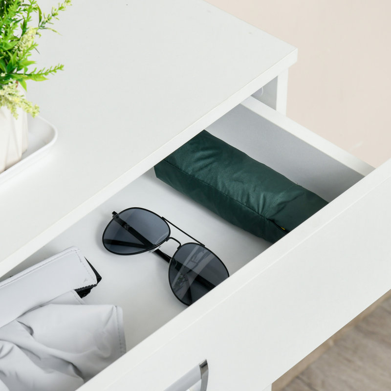 Étagère à chaussures 3 tiroirs avec 2 portes rabattables